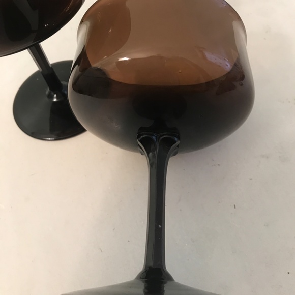 Vintage Gotham Reizart 3 Handblown Chocolate Champagne Glasses Bavaria - Picture 4 of 4